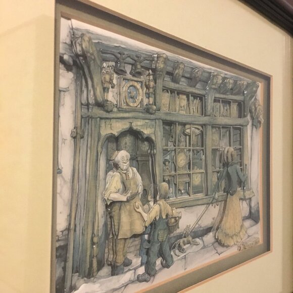 Handmade Paper Tole Professionally Framed Anton Pieck Print - Picture 3 of 13